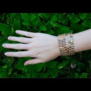 Streets Ahead Leather Studded Wristband Bracelet